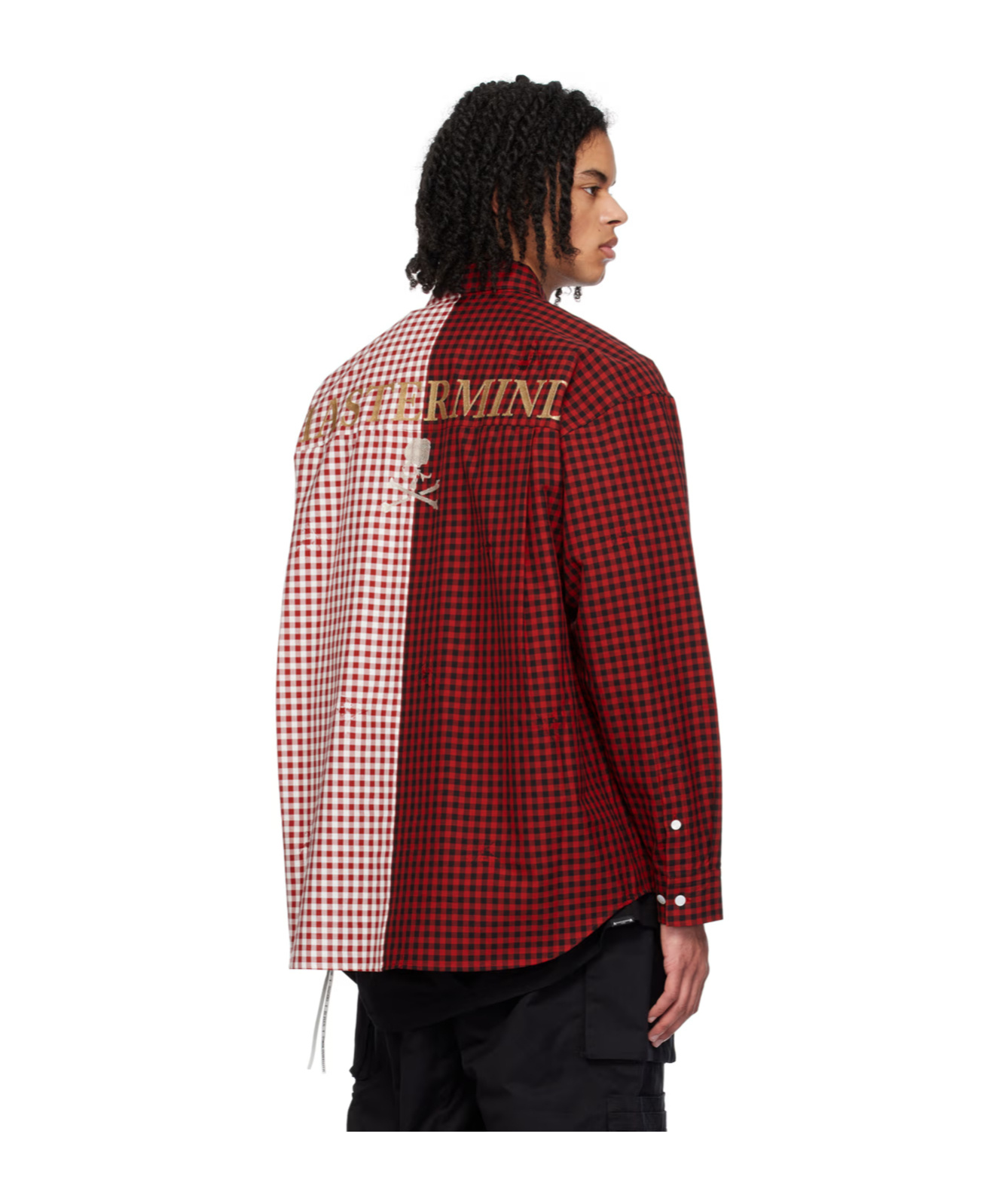 Mastermind Japan Red Embroidered Shirt In Pink
