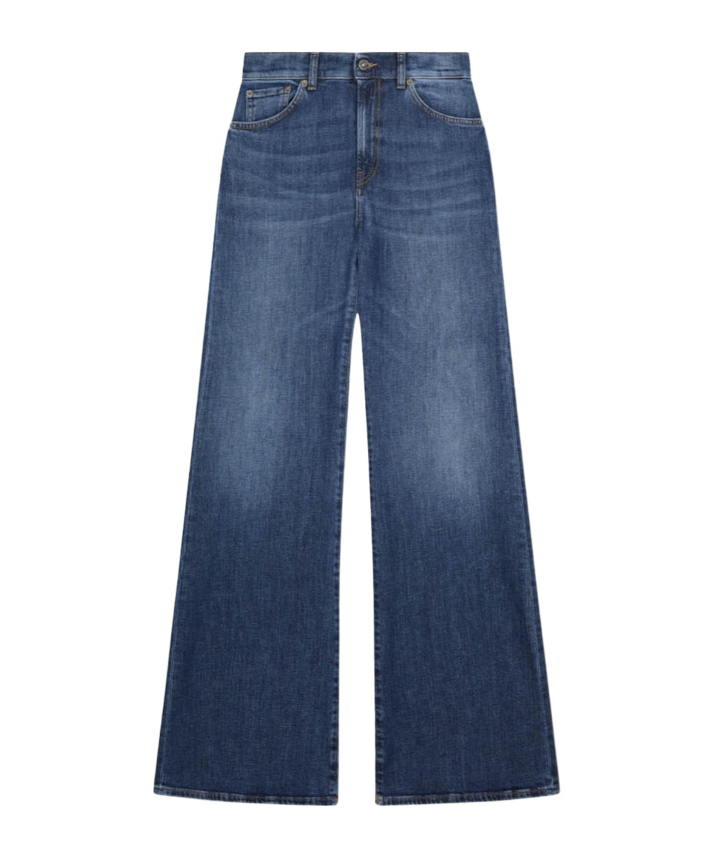 Dondup Five-pocket Wide-leg Jeans In Blue