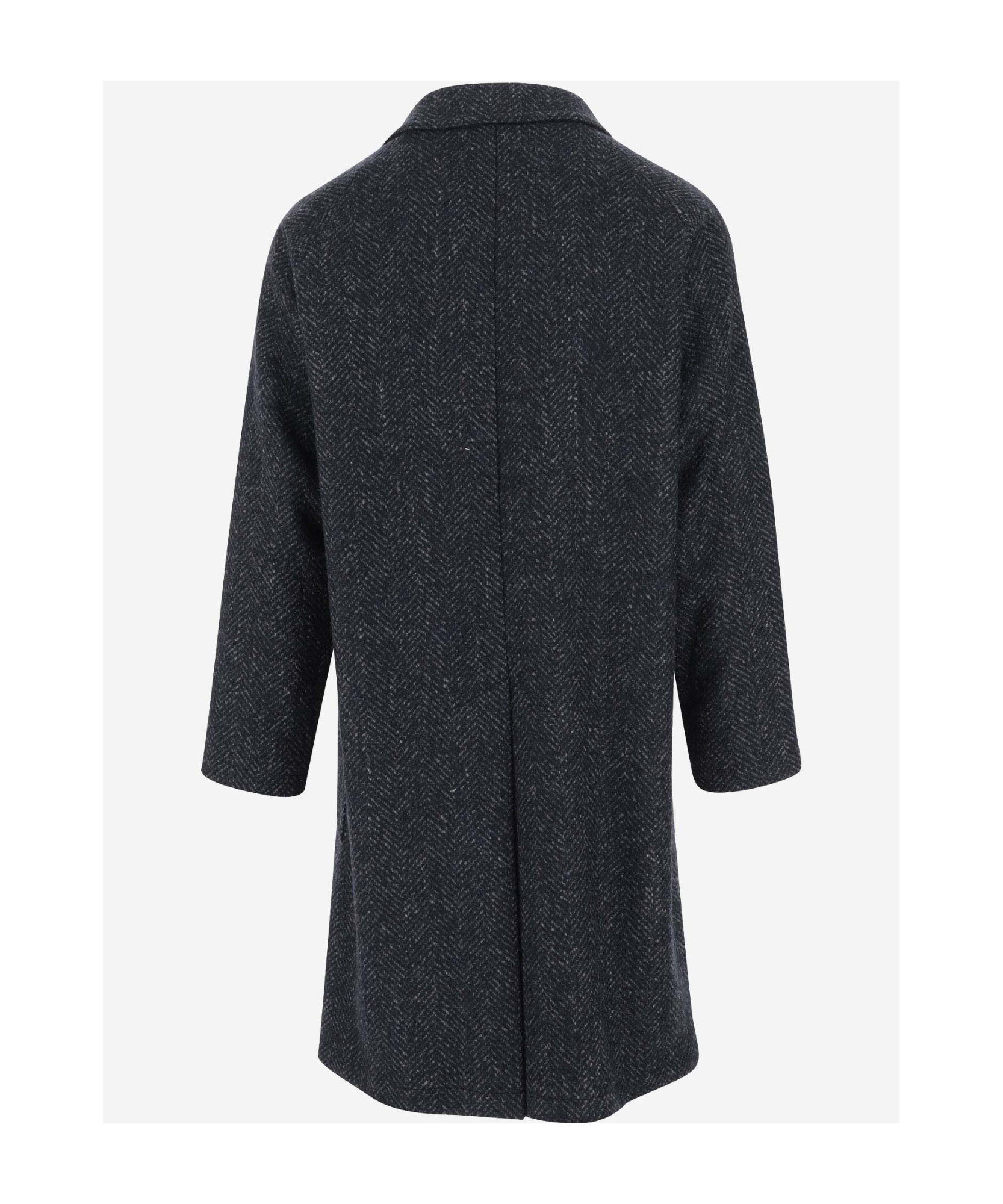 Tagliatore Long-sleeved Coat In Black