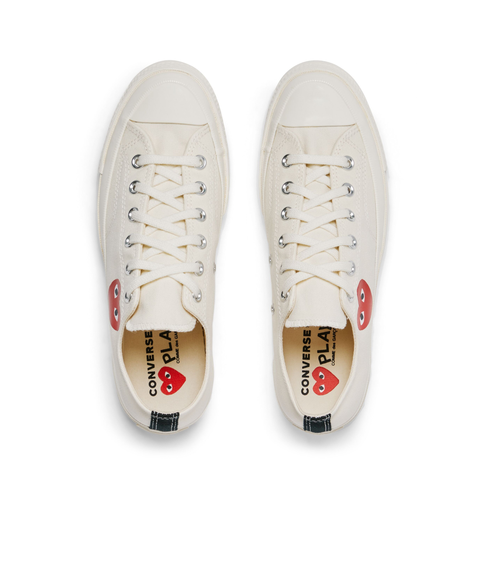 Comme Des Garçons Play Single Heart Chuck 70 Sneakers In White