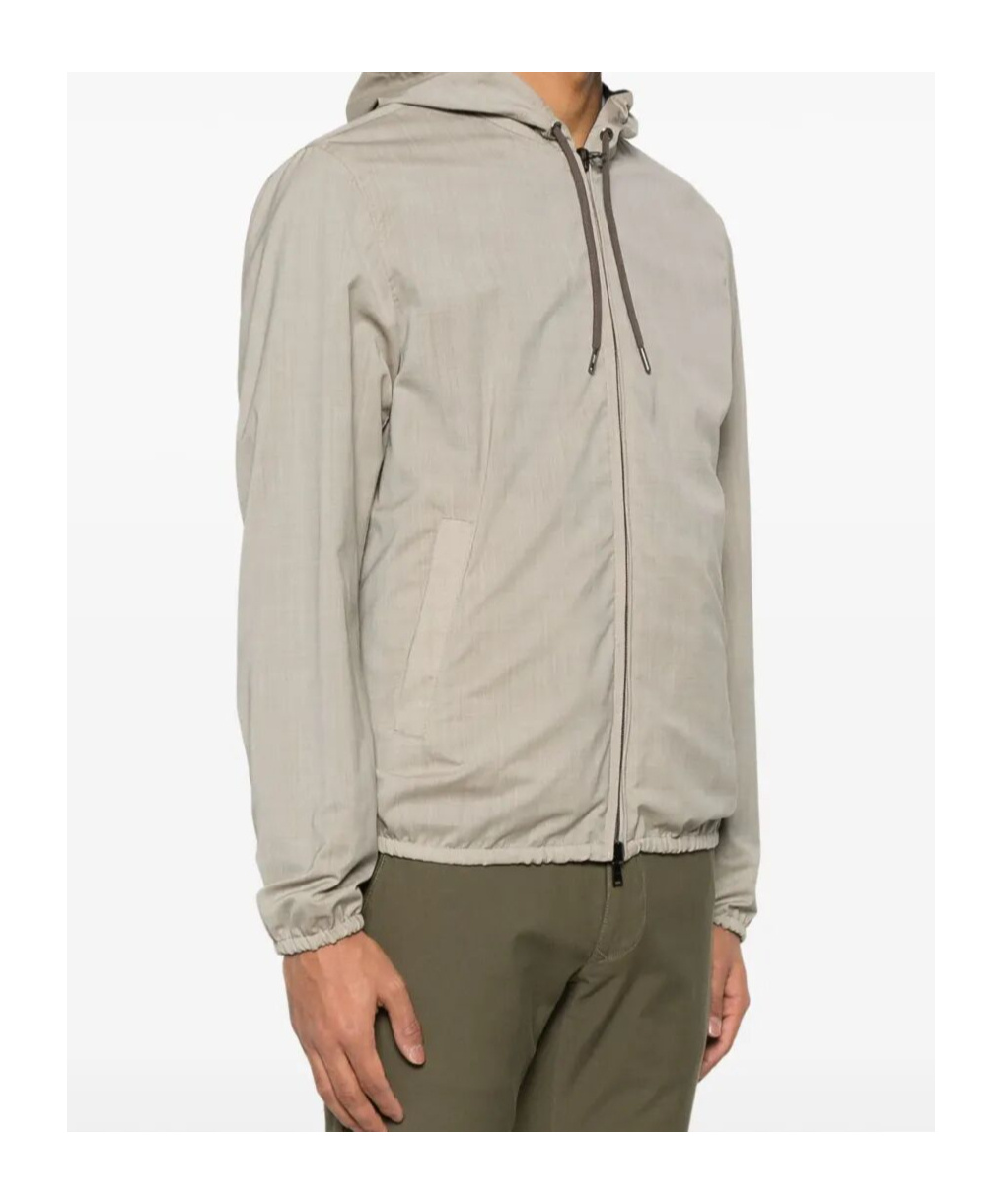 Herno Reversible Hooded Jacket In Nude