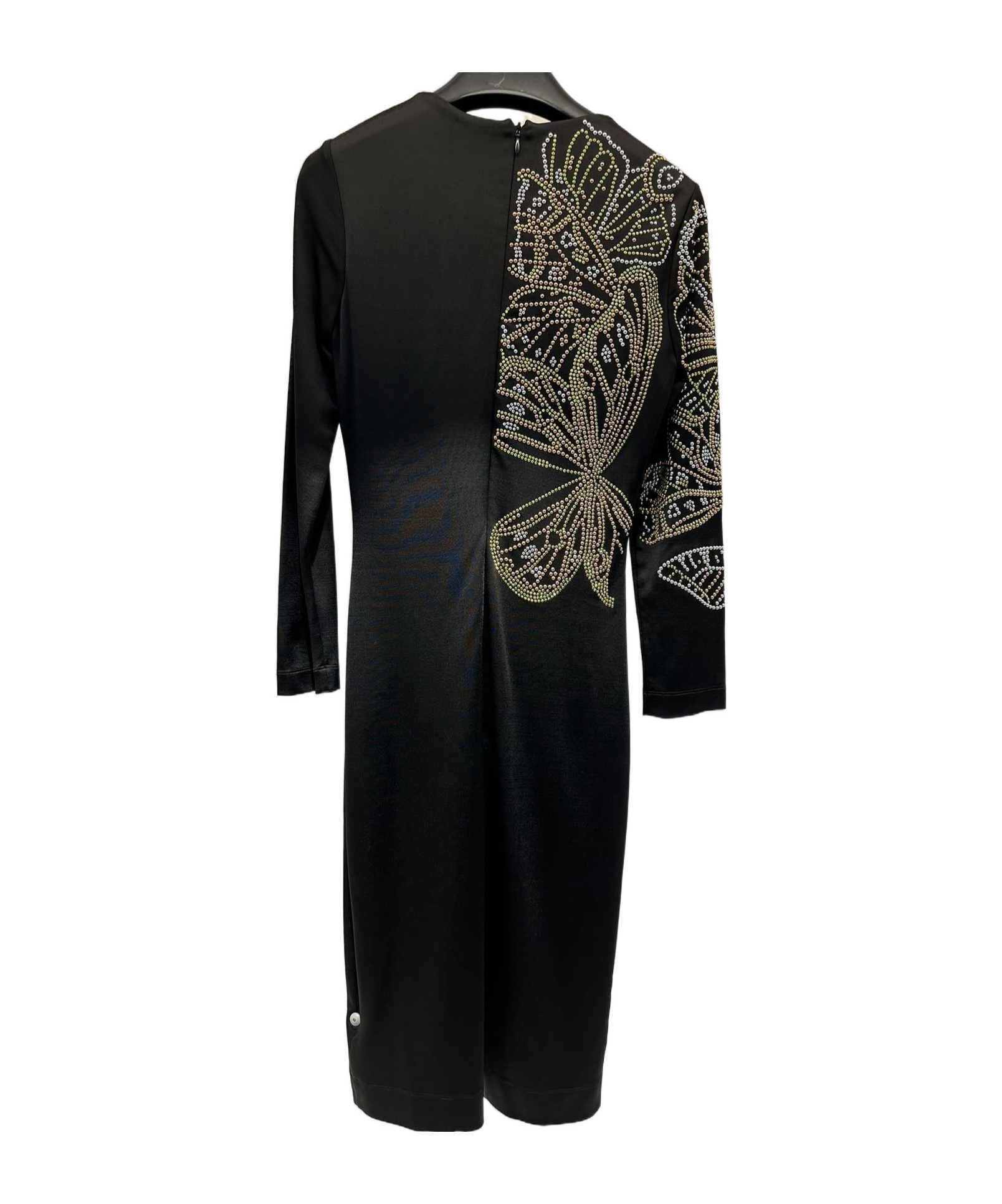 Shop Just Cavalli Round Collar Zipper Dress In Black