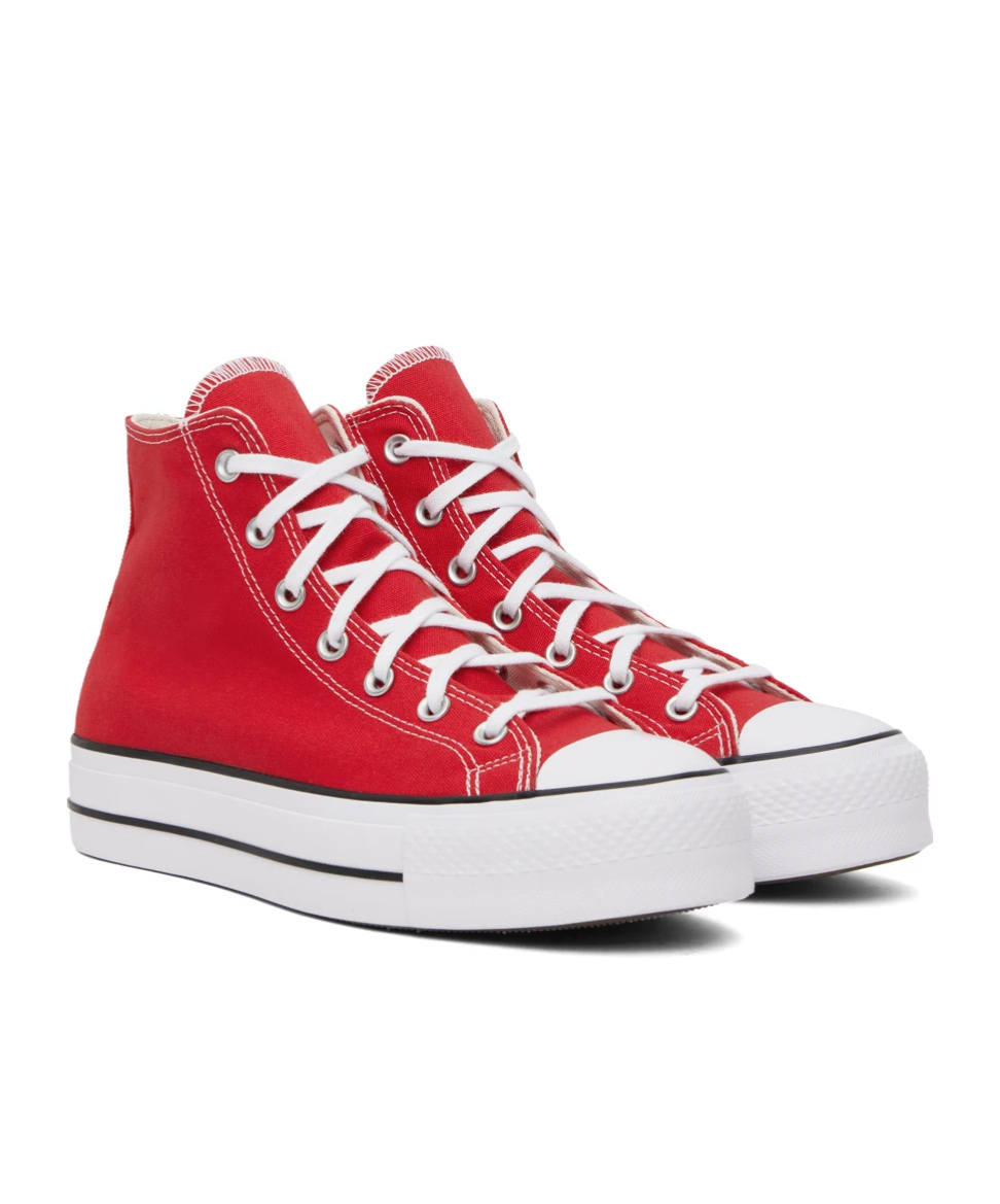 Converse Chuck Taylor All Star Lift Hi High-top Casual Trainers In Red