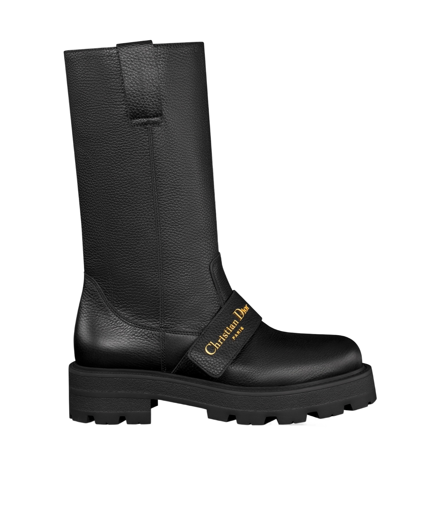 Dior Round-toed Boots In Black