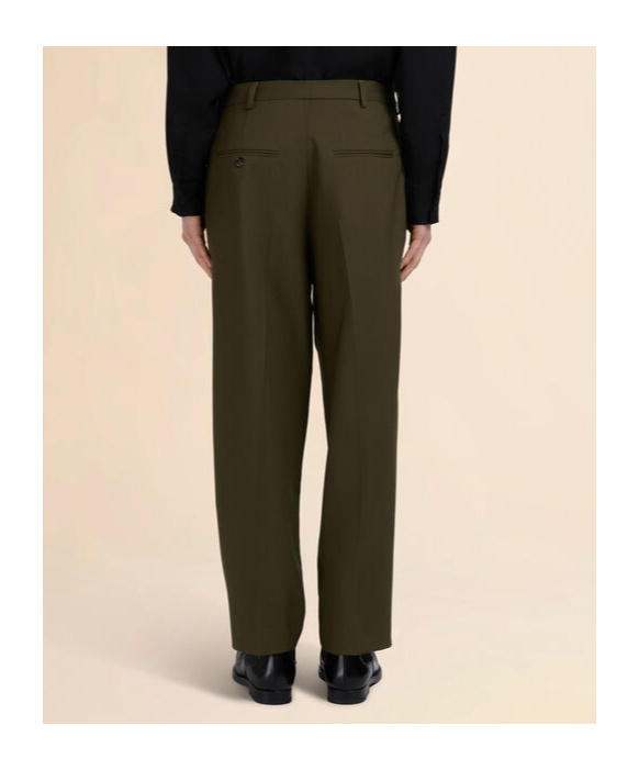 Marni Deep Green Wool Trousers In Green