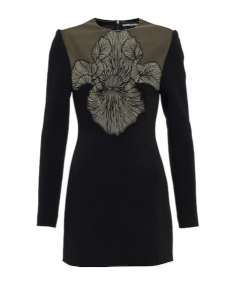 David Koma Macrame-detail Minidress In Black