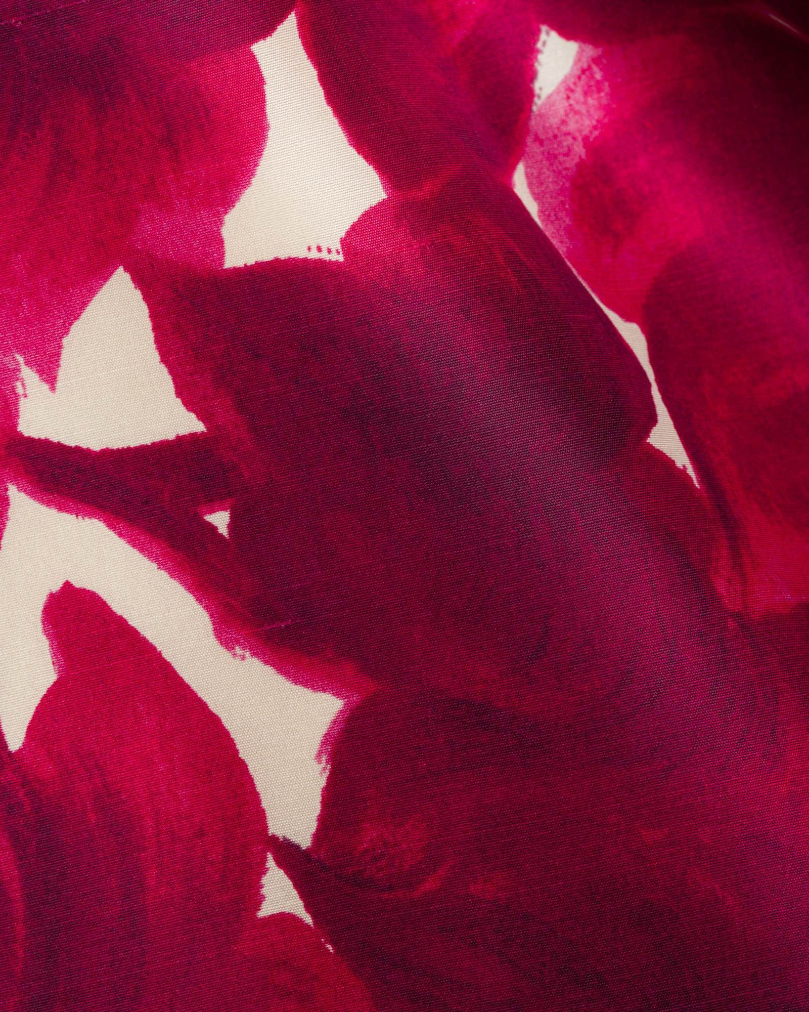 Shop Prada Printed Silk Shantung Scarf In Cyclamen/white