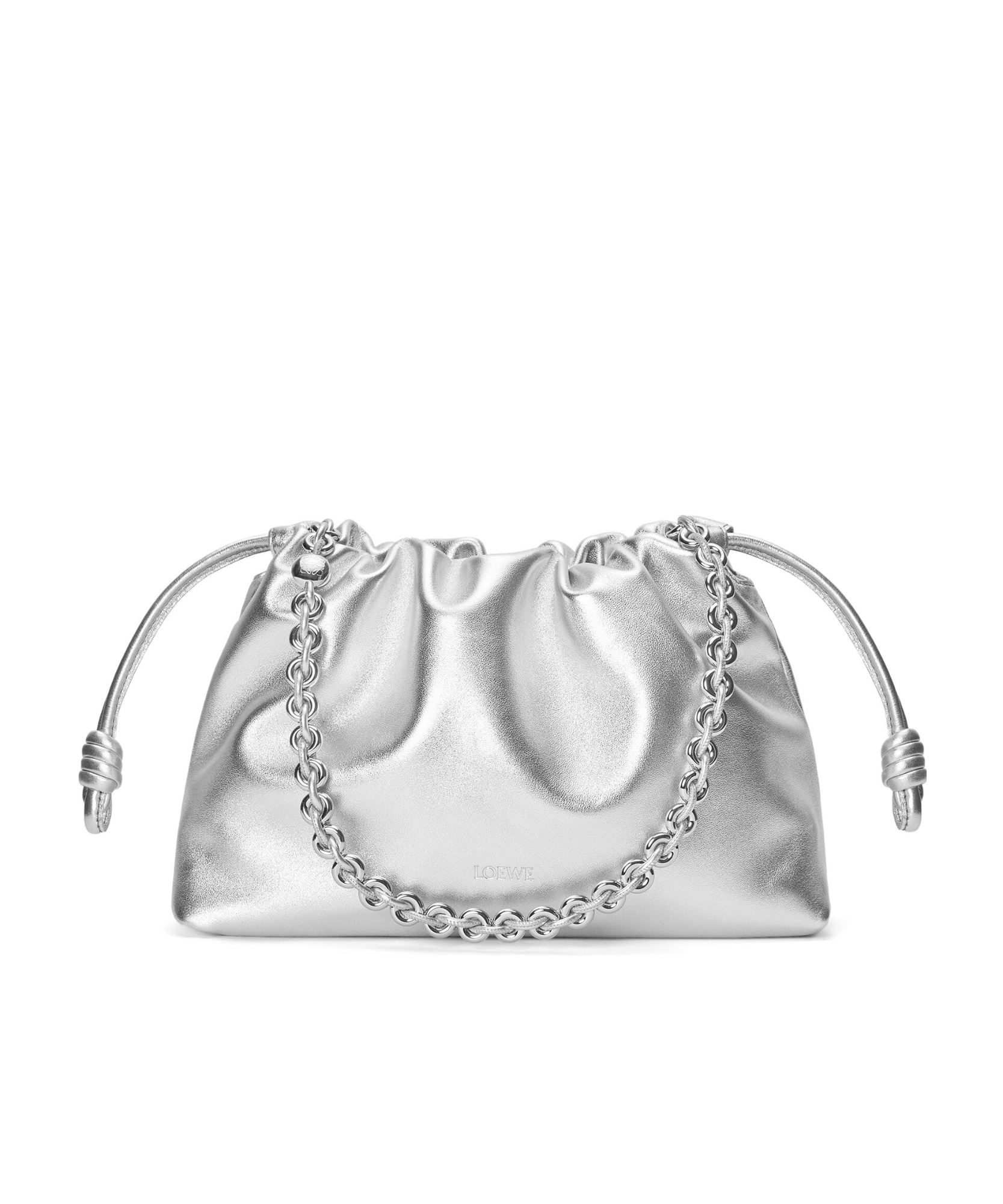 LOEWE MEDIUM FLAMENCO PURSE IN LAMINATED LAMBSKIN