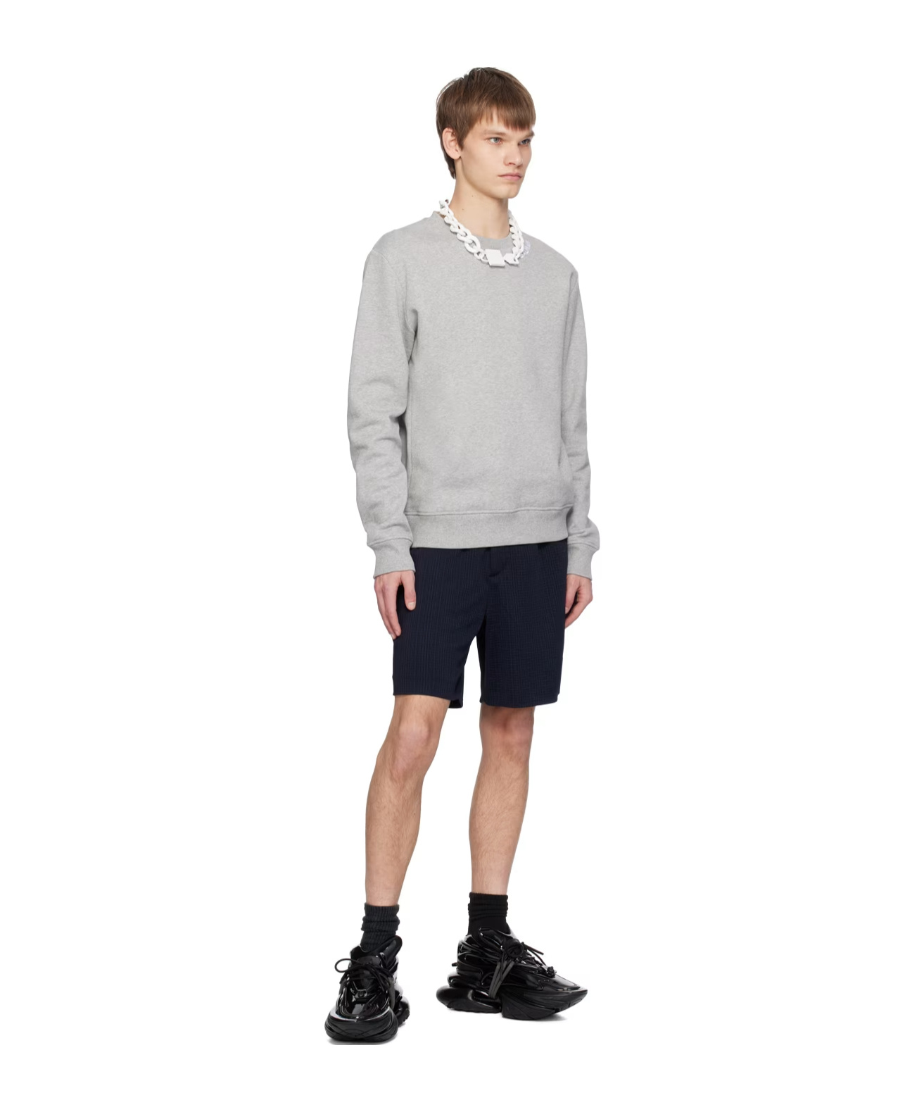 Balmain Belt-loop Shorts In Black