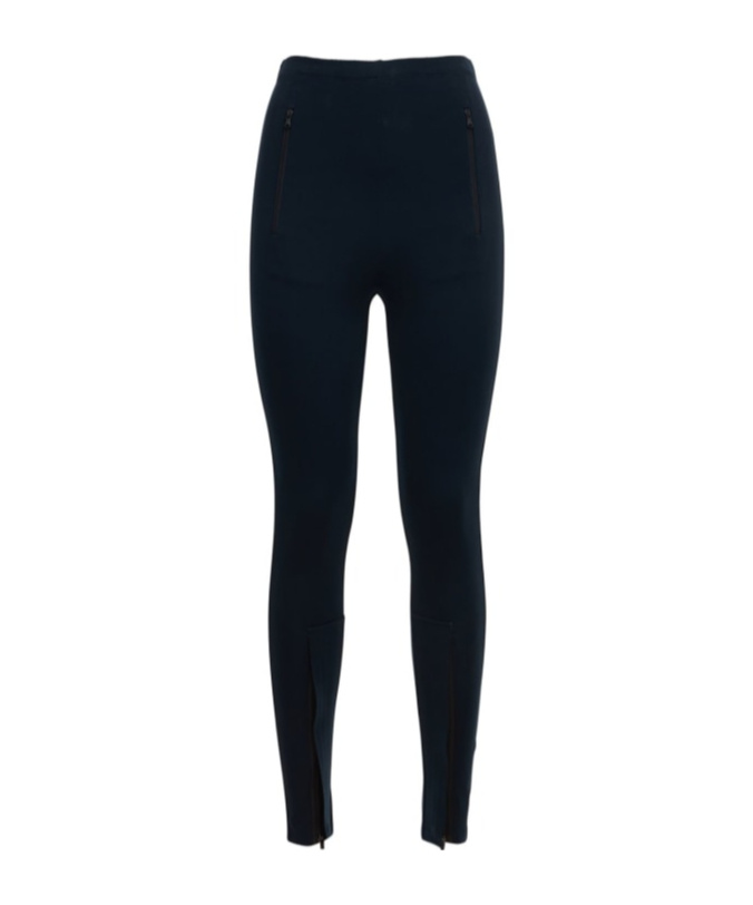 Wardrobe.nyc Stretch Jersey Front Zip Leggings