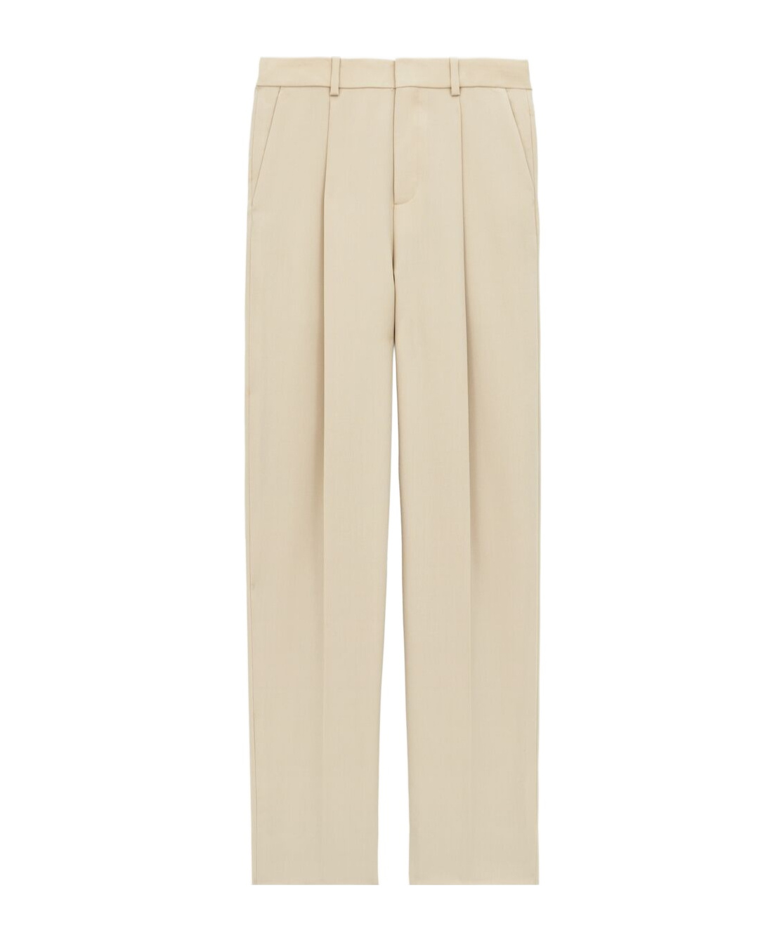 Saint Laurent Wool Tuxedo Trouser With Silk Lining In Nude