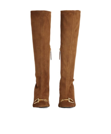 Gucci Women's Half Horsebit Boots In Brown