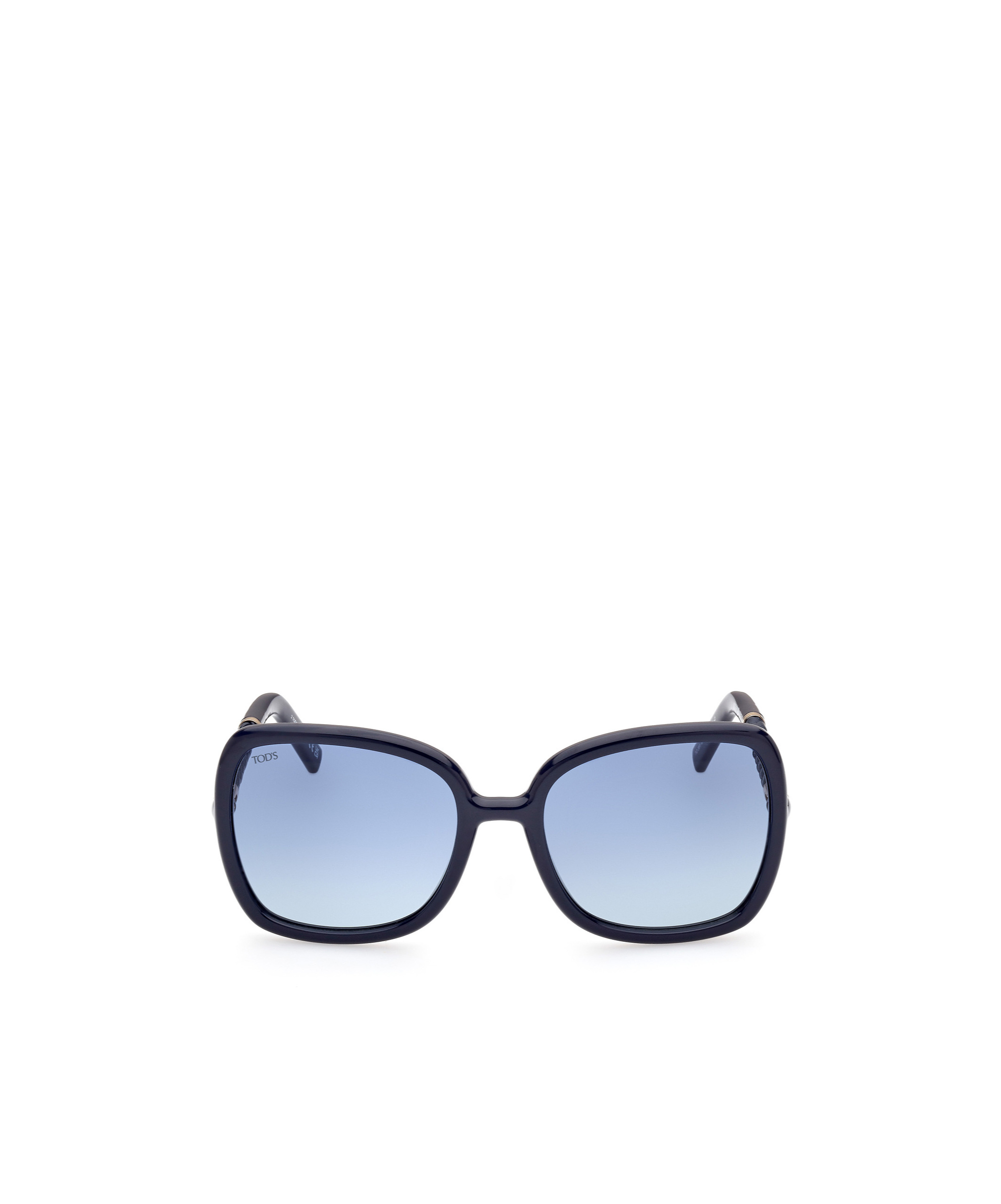 Shop Tod's Geometric Frame Sunglasses In Blue