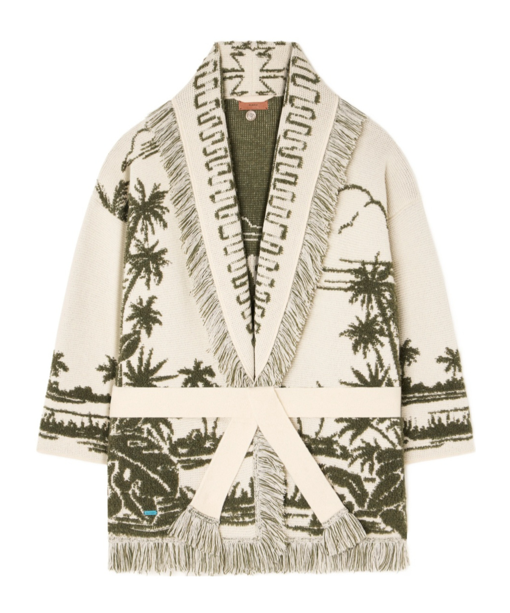 Alanui Palm-tree Fringe Cardigan In Multi