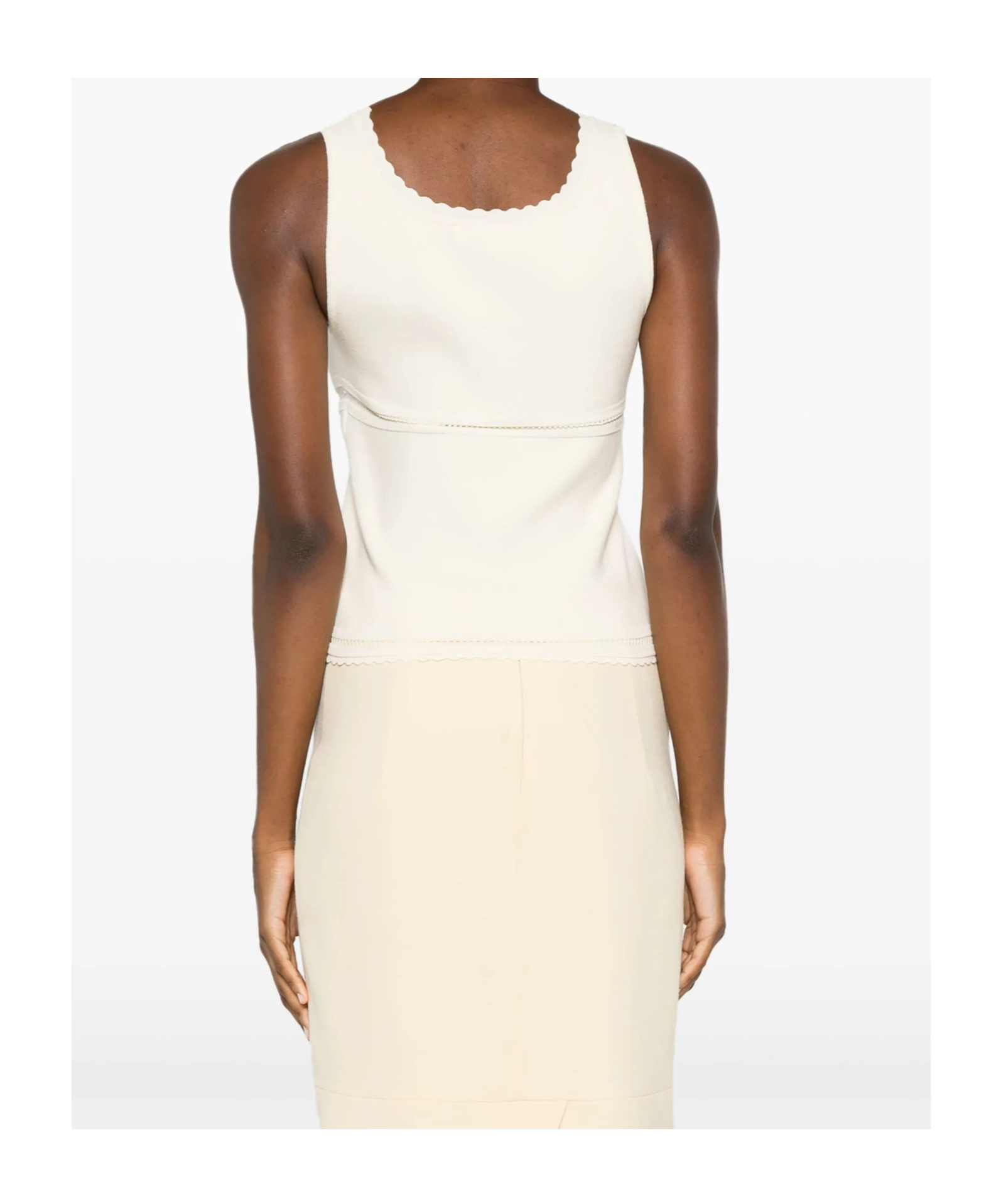Shop Blumarine Cut-out Detailed Tank Top