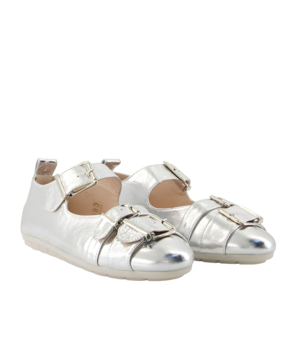 Simone Rocha Round Toe Ballet Shoes In White