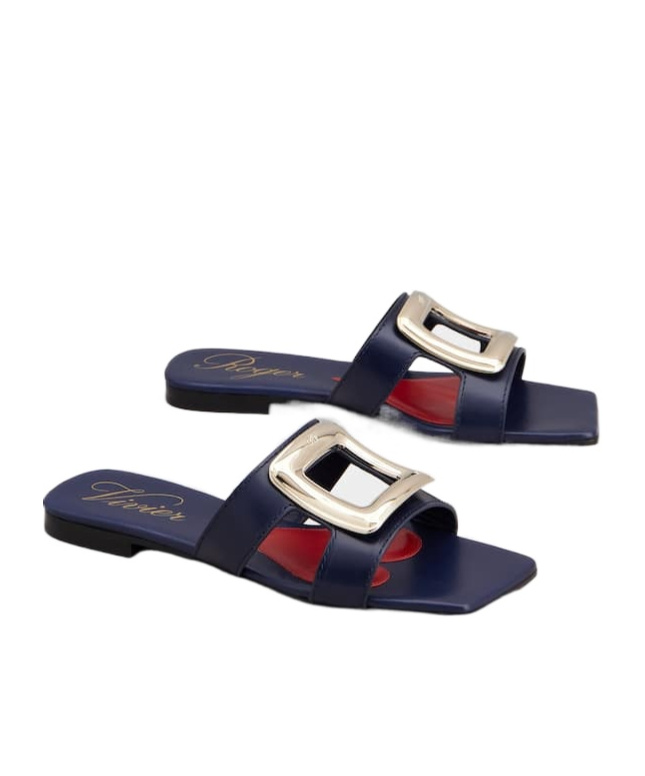 ROGER VIVIER VIV' BY THE SEA MULES IN LEATHER