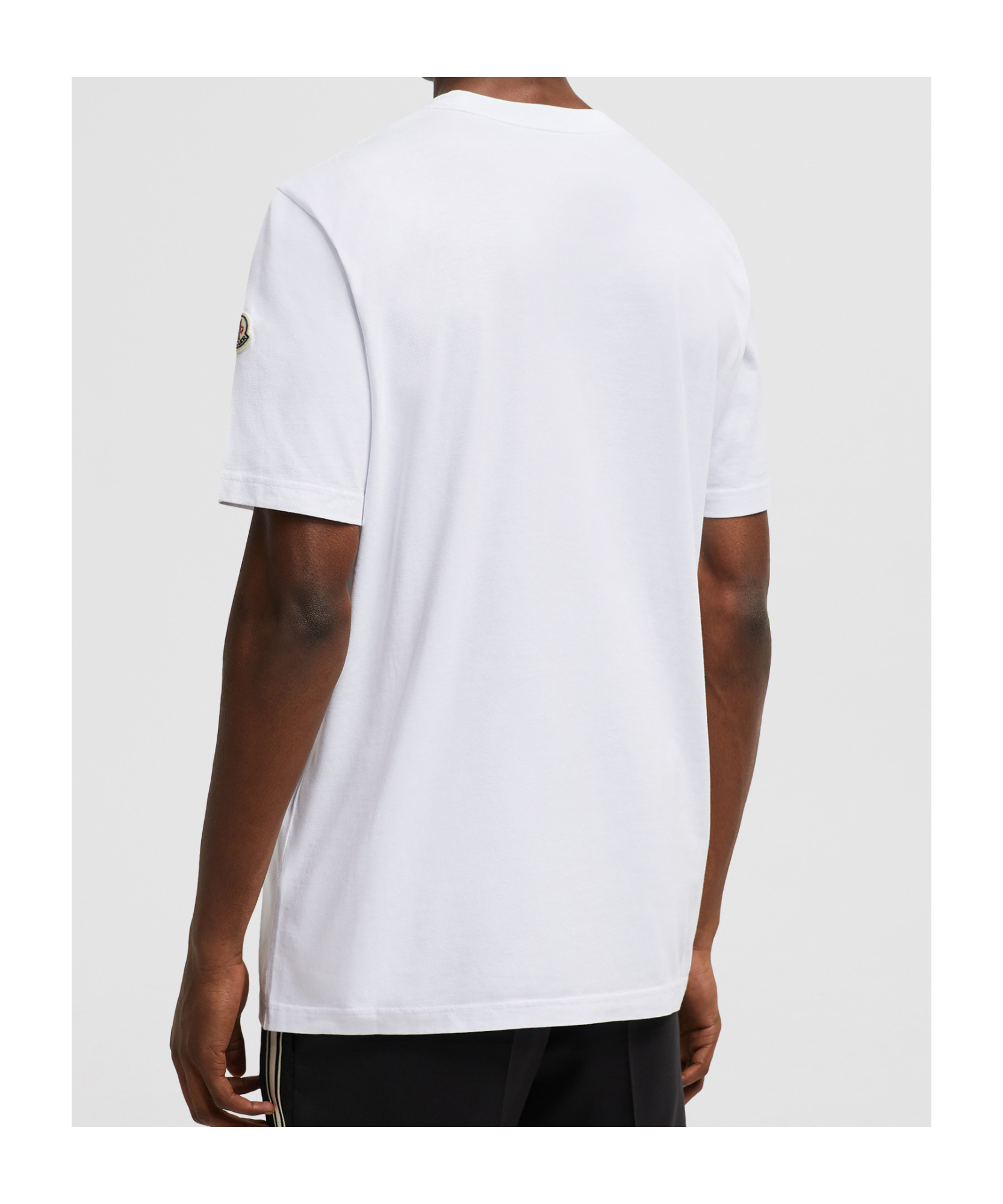 Moncler Logo Pattern Cotton T-shirt In White