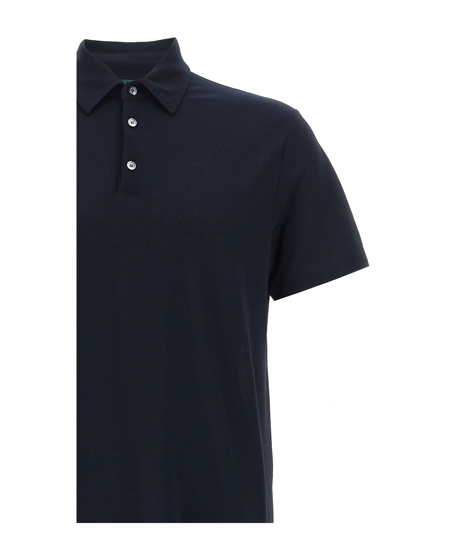 Zanone Ice Cotton Polo Shirt In Black