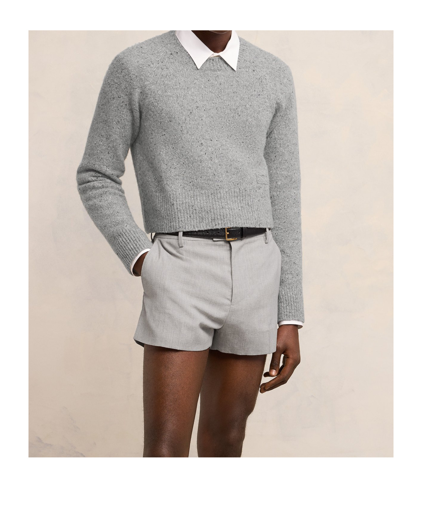 Ami Alexandre Mattiussi Ami Embroidery Crewneck Sweater Grey For Men In Gray