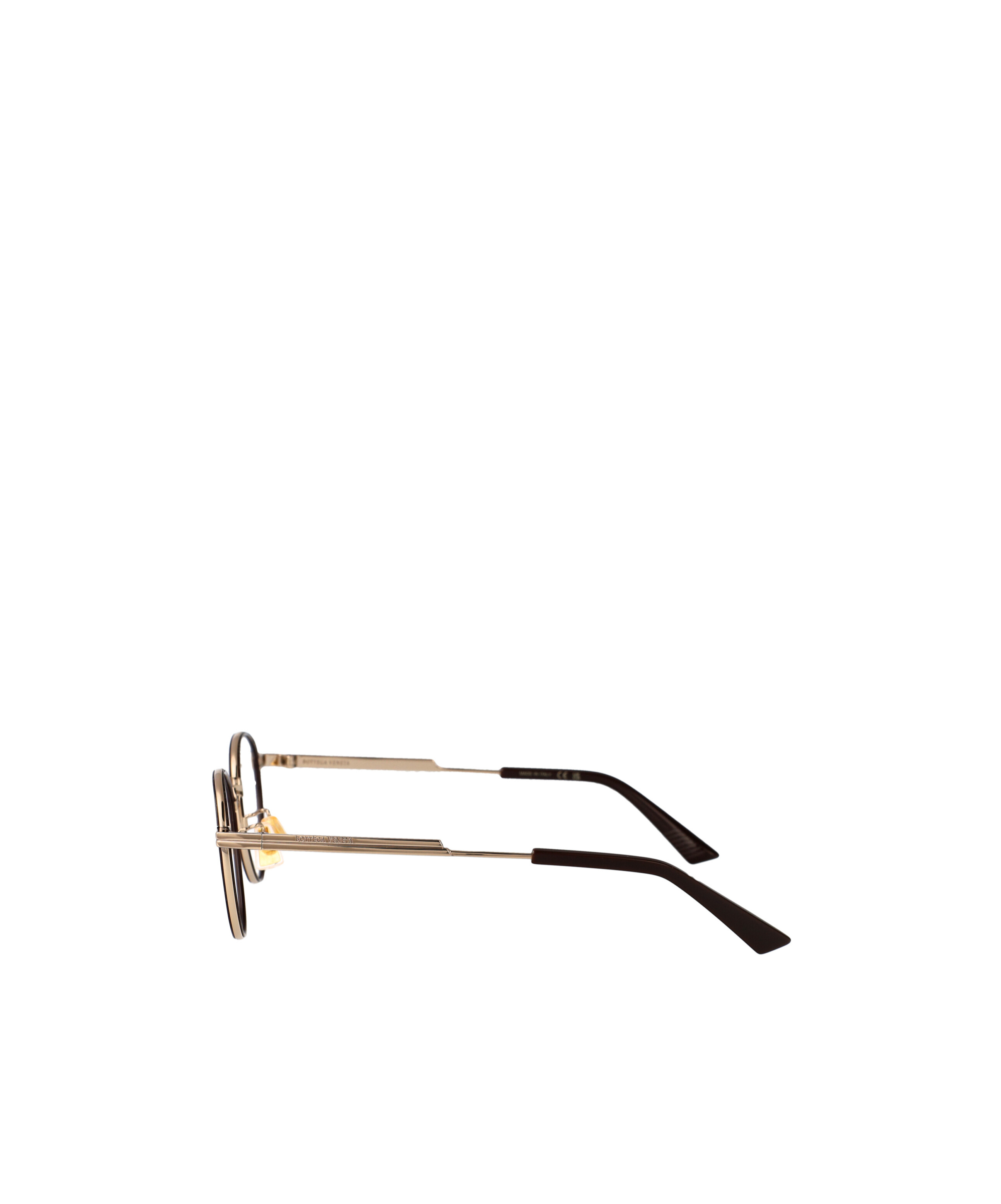 Bottega Veneta Eyewear Round Frame Glasses In Black