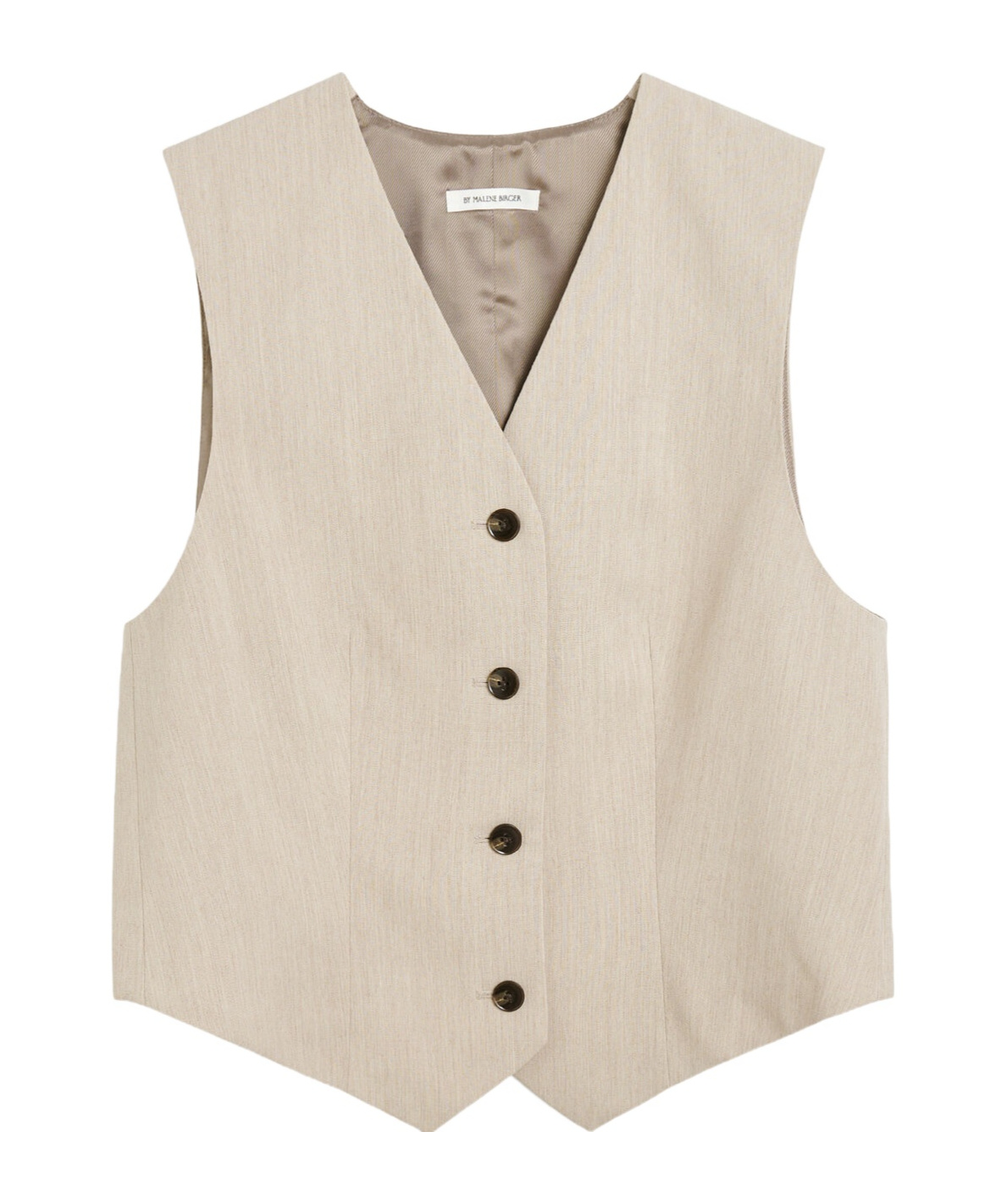 By Malene Birger Occa Viscose Waistcoat In Neutral