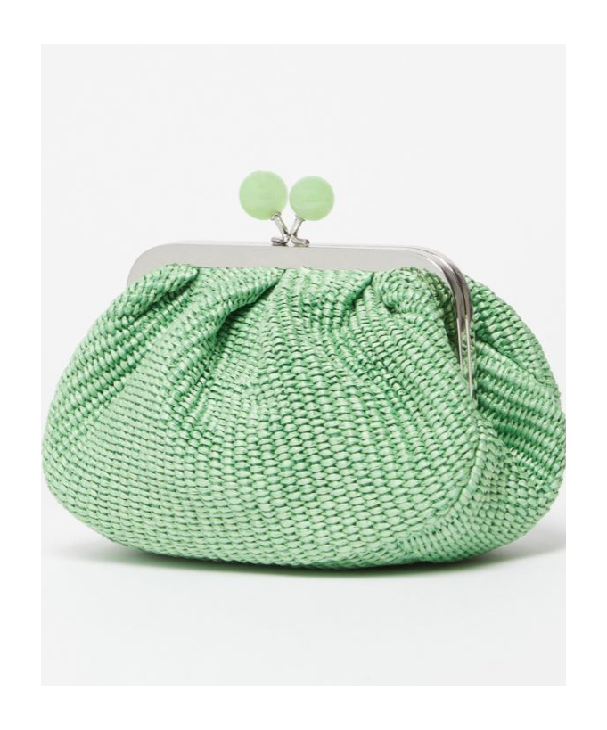 Weekend Max Mara Small Raffia-effect Pasticcino Bag In Emerald