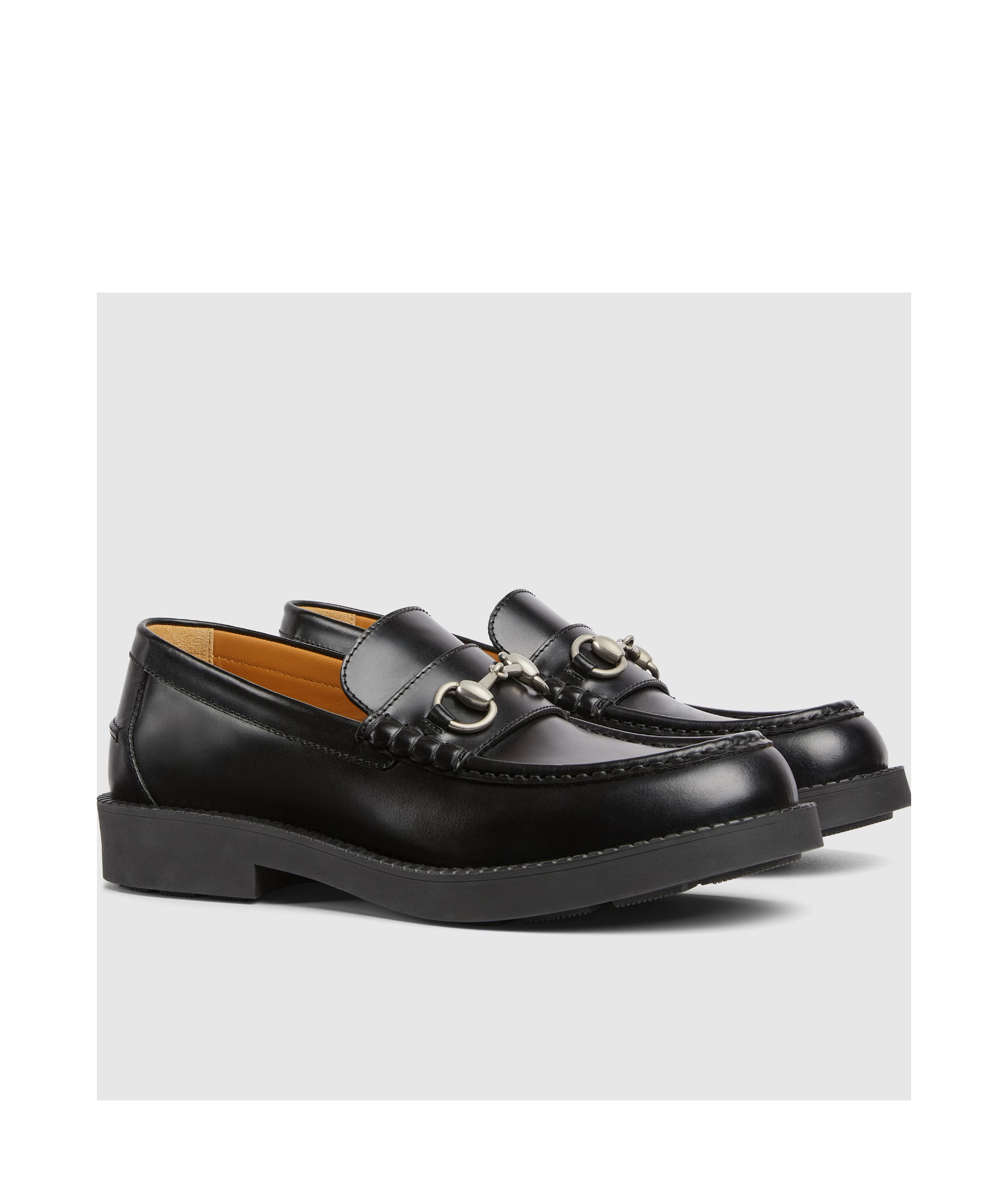 Gucci Tempe Patent Leather Loafers In Black