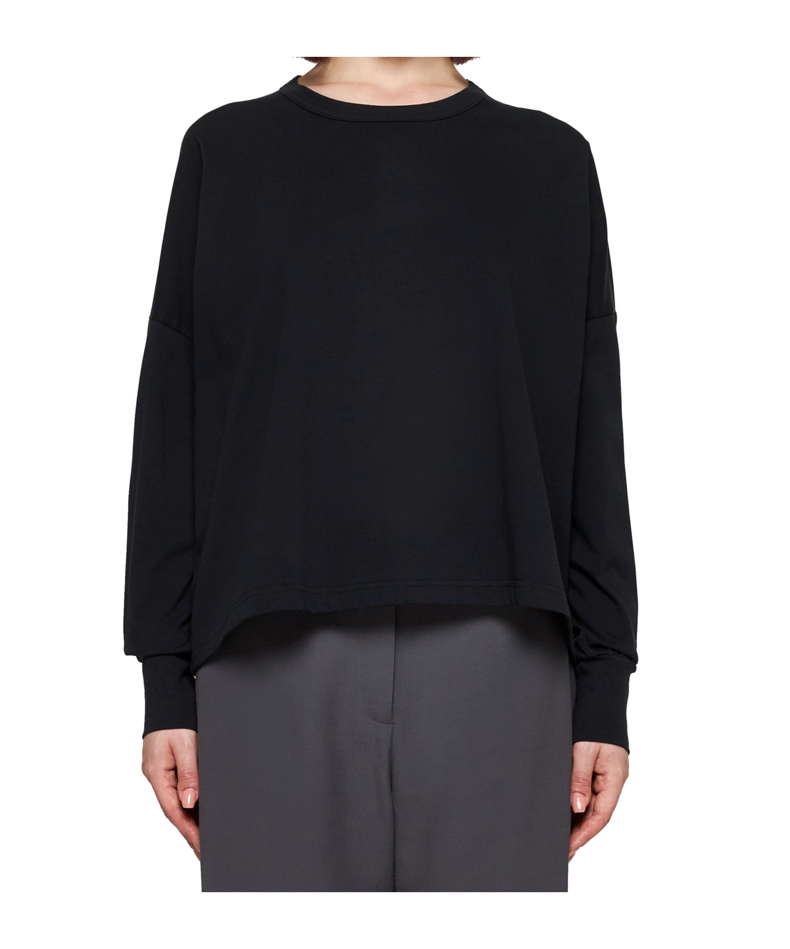 Studio Nicholson Dropped-shoulder Long-sleeve T-shirt In Black