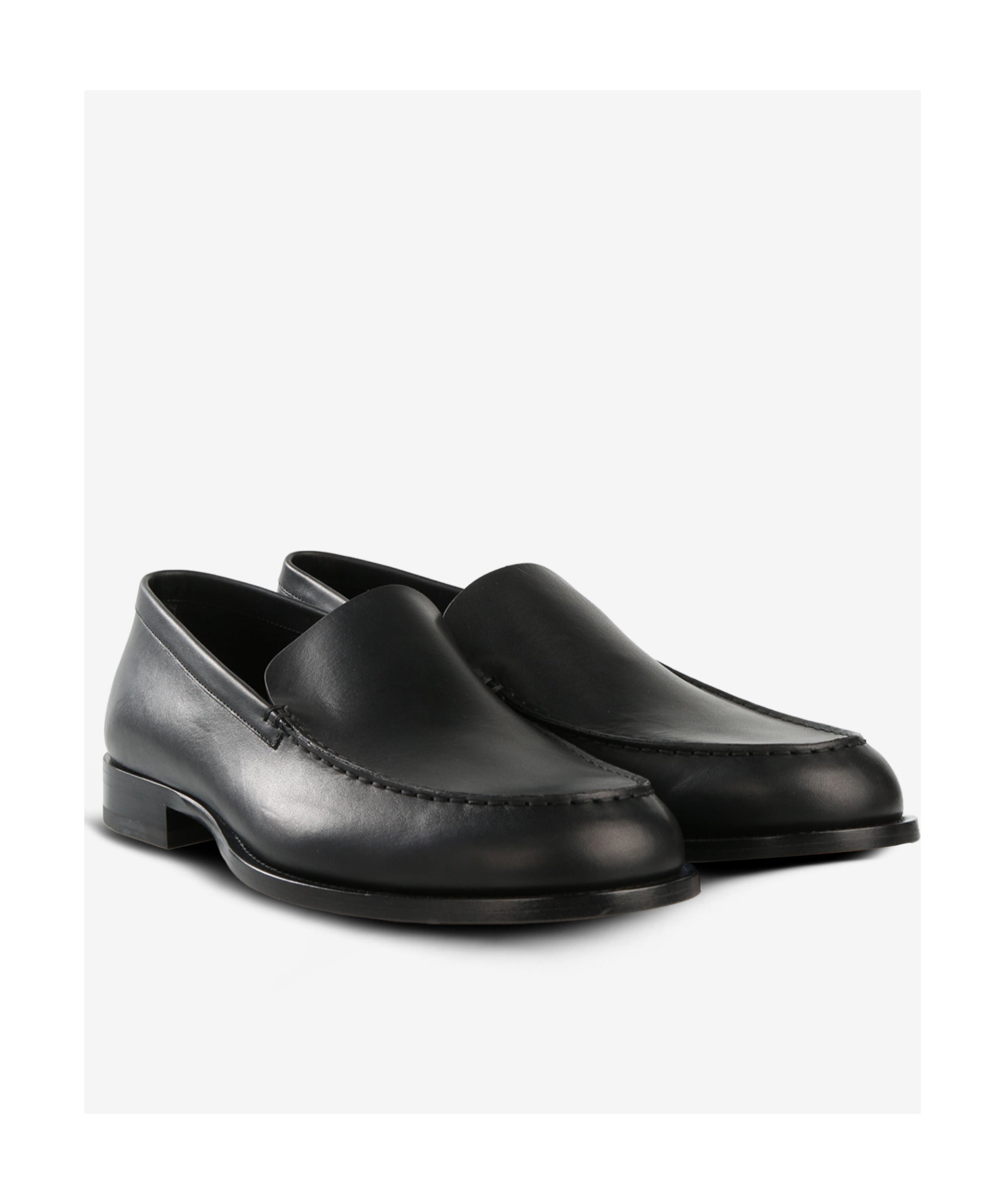 The Row Round Toe Loafers In Black