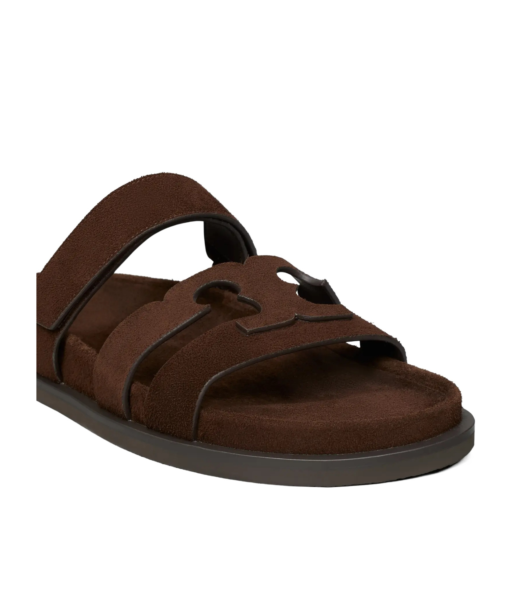 Tory Burch Chocolate Suede Ines Slippers In Brown