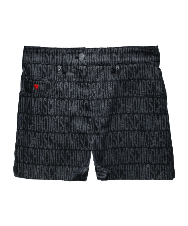 Shop Moschino Waistband And Strap Shorts In Black