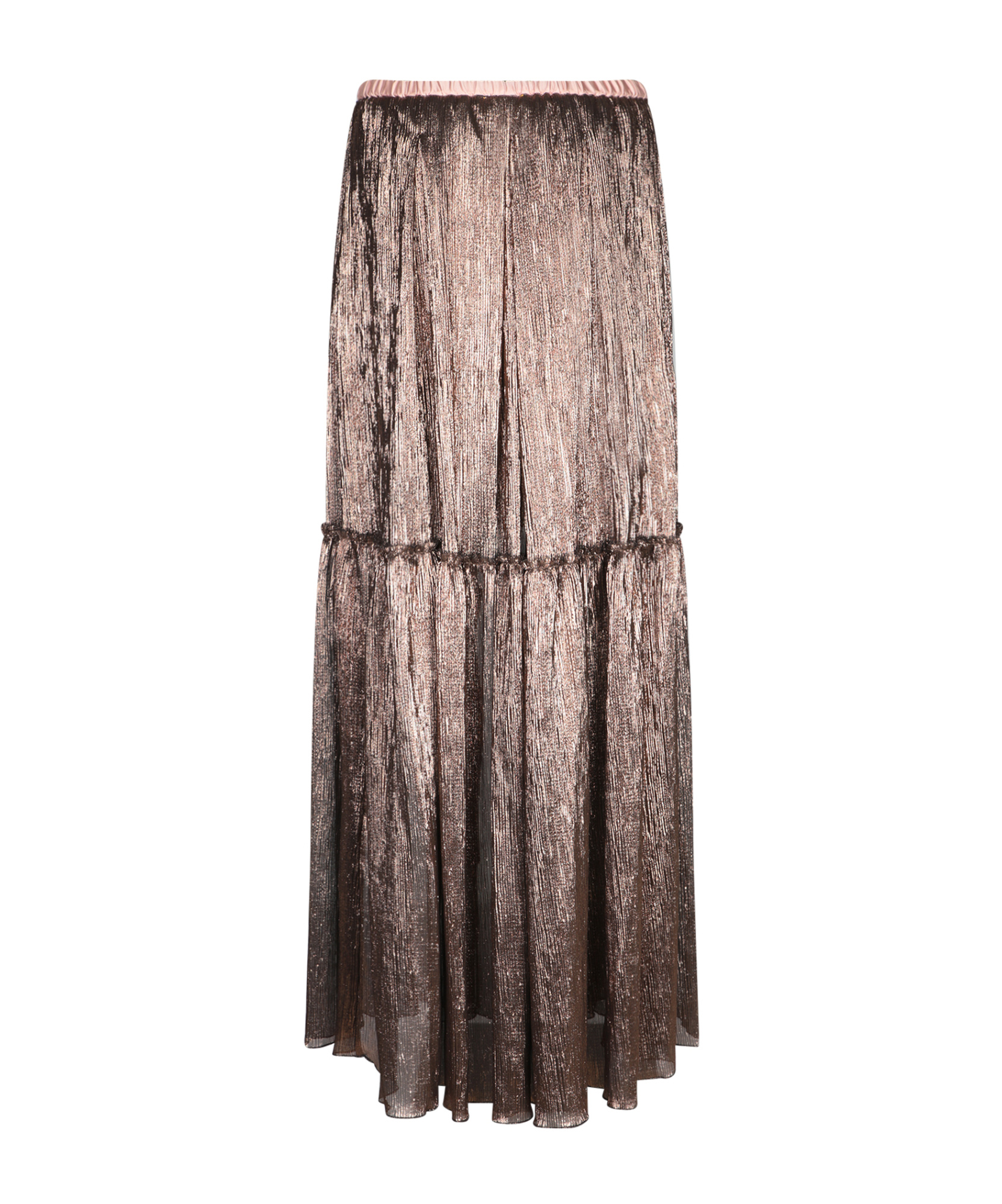 Forte Forte Metallic Pleated Skirt In Animal Print