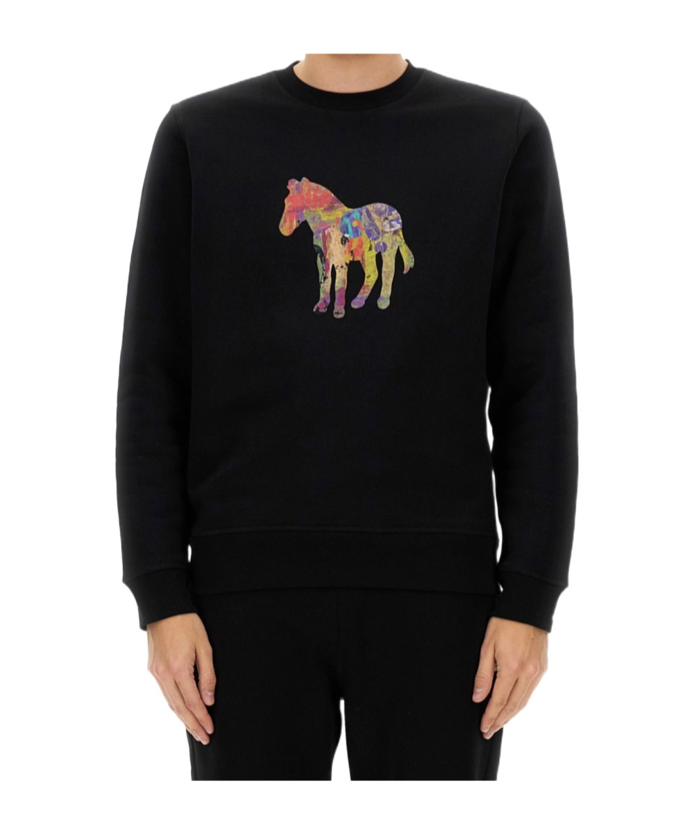 Ps By Paul Smith Logo-print Sweatshirt In Black