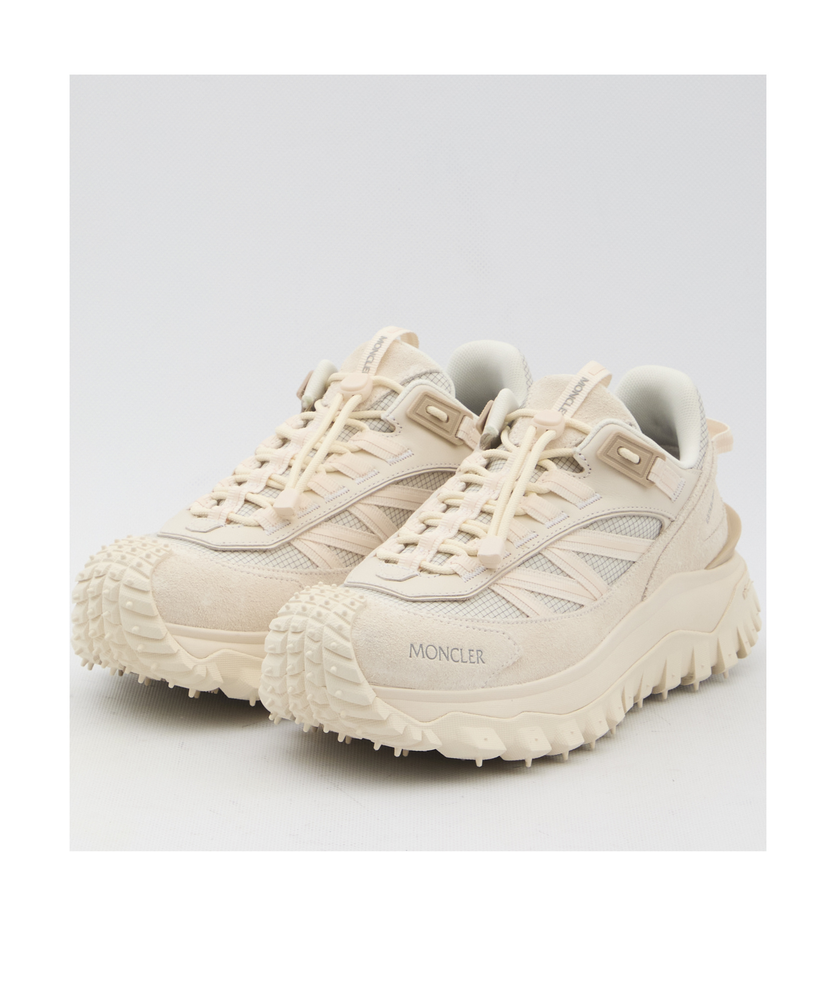 MONCLER TRAILGRIP SUEDE LEATHER TRAINERS