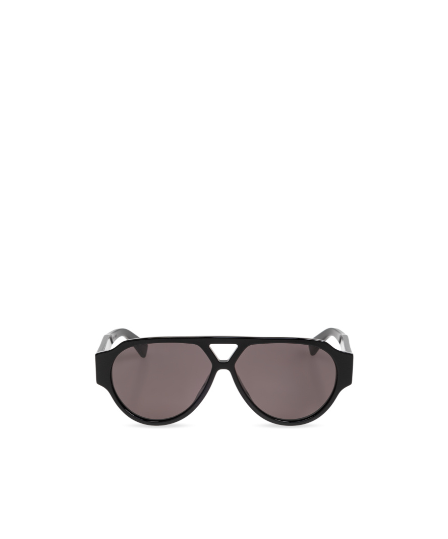 Bottega Veneta Aviator-frame Acetate Sunglasses In Gray