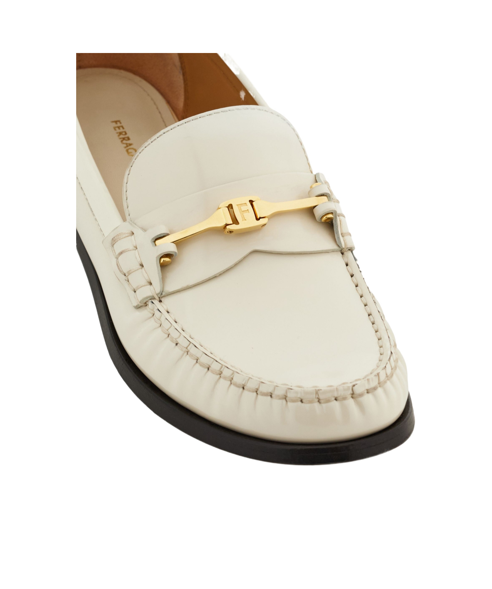 Ferragamo Harry Leather Loafers Hardware Toe In Brown