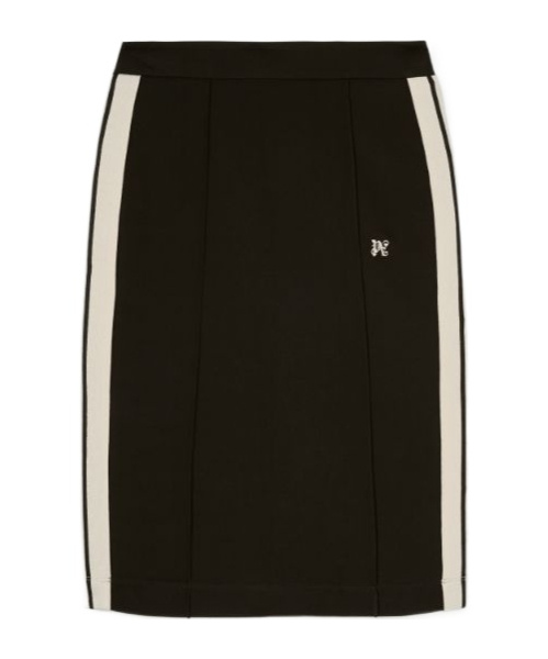 Shop Palm Angels Classic Logo Printed Skirt In Black
