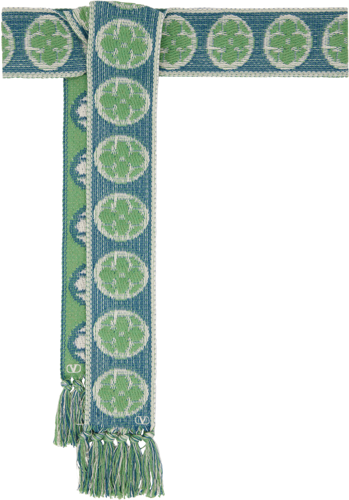 Valentino Rectangular Scarf In Green