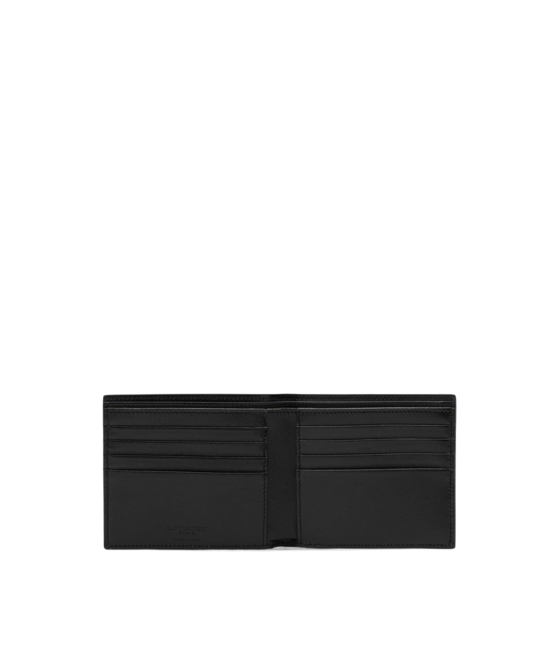 Saint Laurent Bi-fold Leather Wallet In Black
