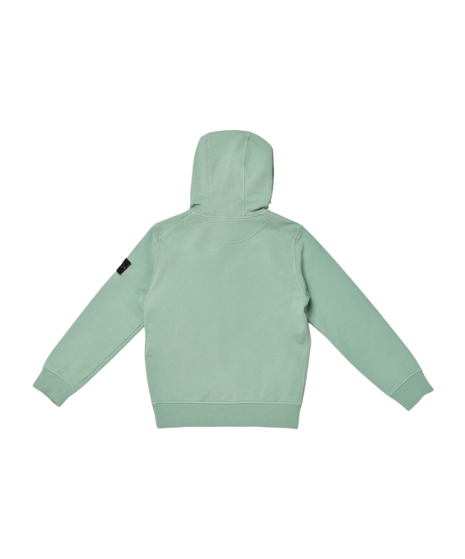 Stone Island Long-sleeved Hooded Sweatshirt In Green