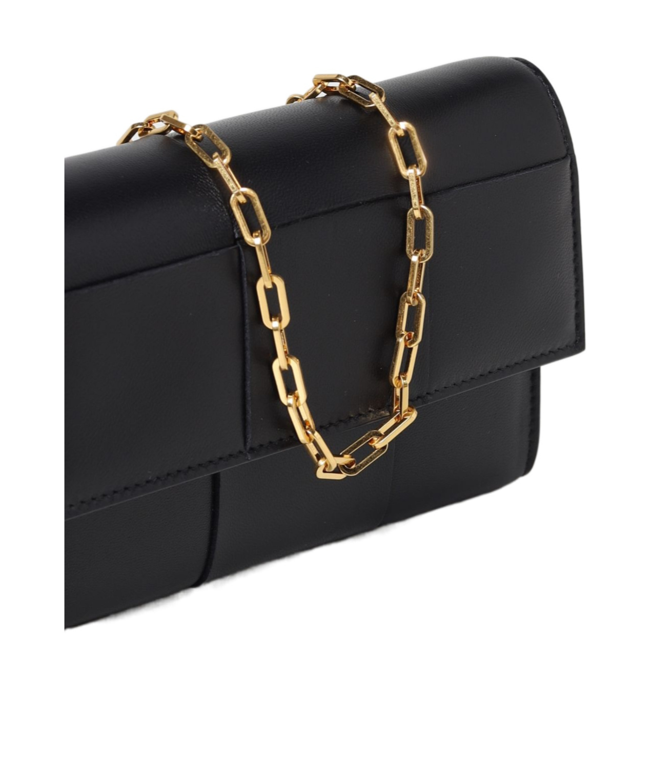 Bottega Veneta Chain Shoulder Bag In Black