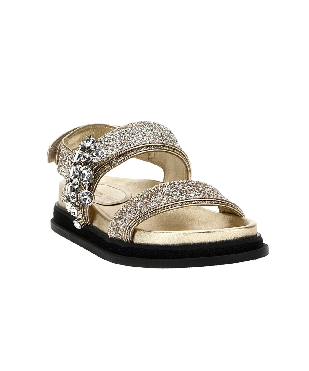 Jimmy Choo Verity Flat Sandals In Nude