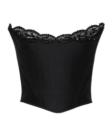 Dsquared2 "parisian Corset" Strapless Top In Black