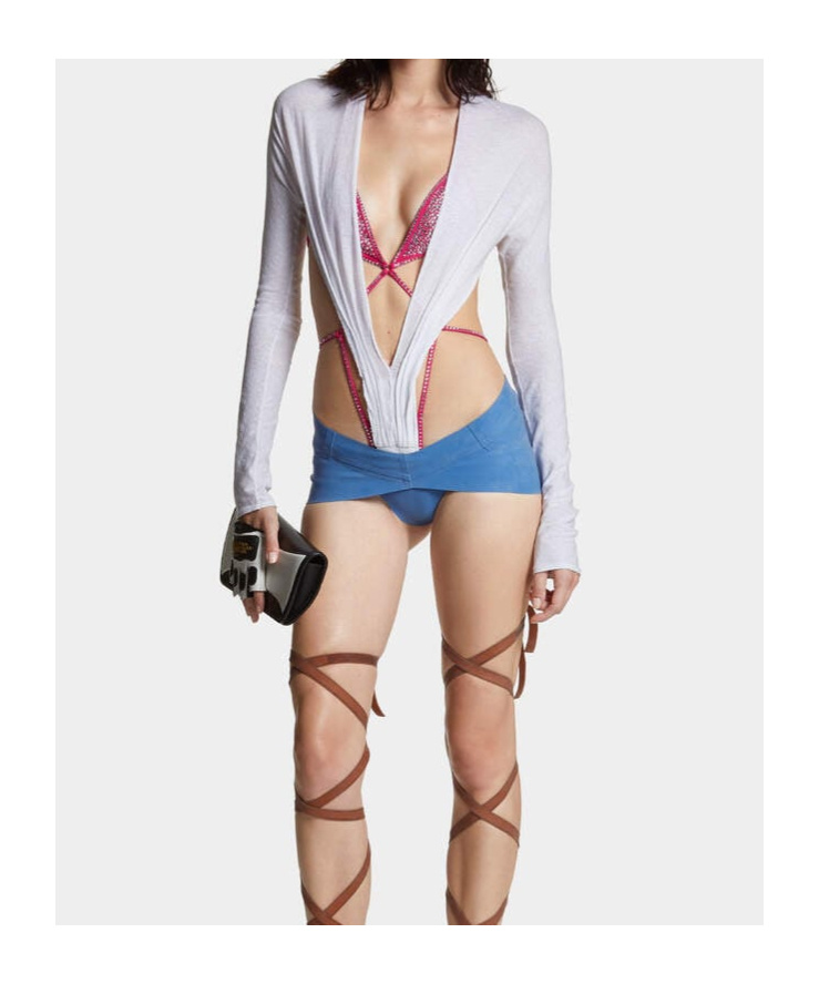 Dsquared2 Open-back Bodysuit In White