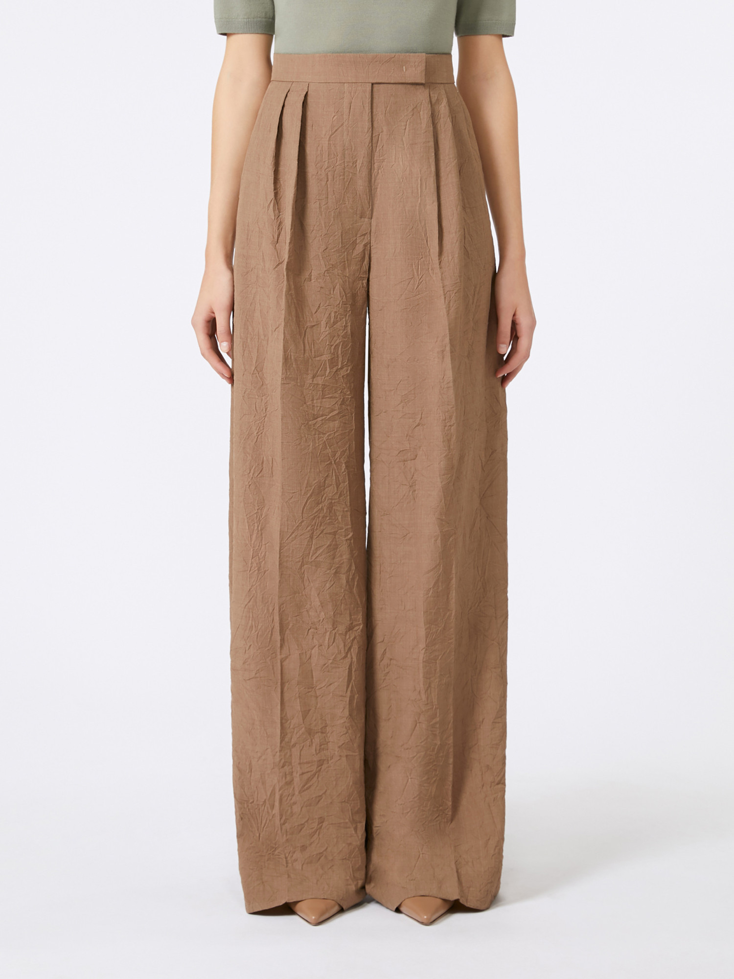 Max Mara High-waist Trousers In Virgin Wool