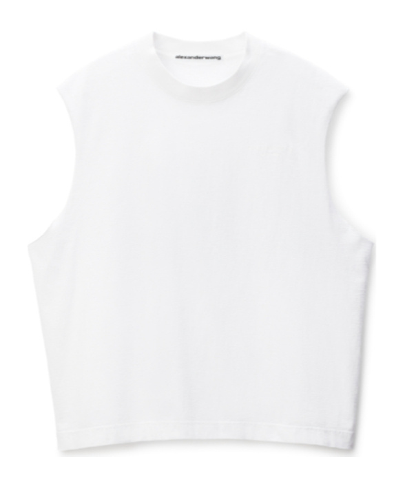 Alexander Wang Cropped Tank Top In White