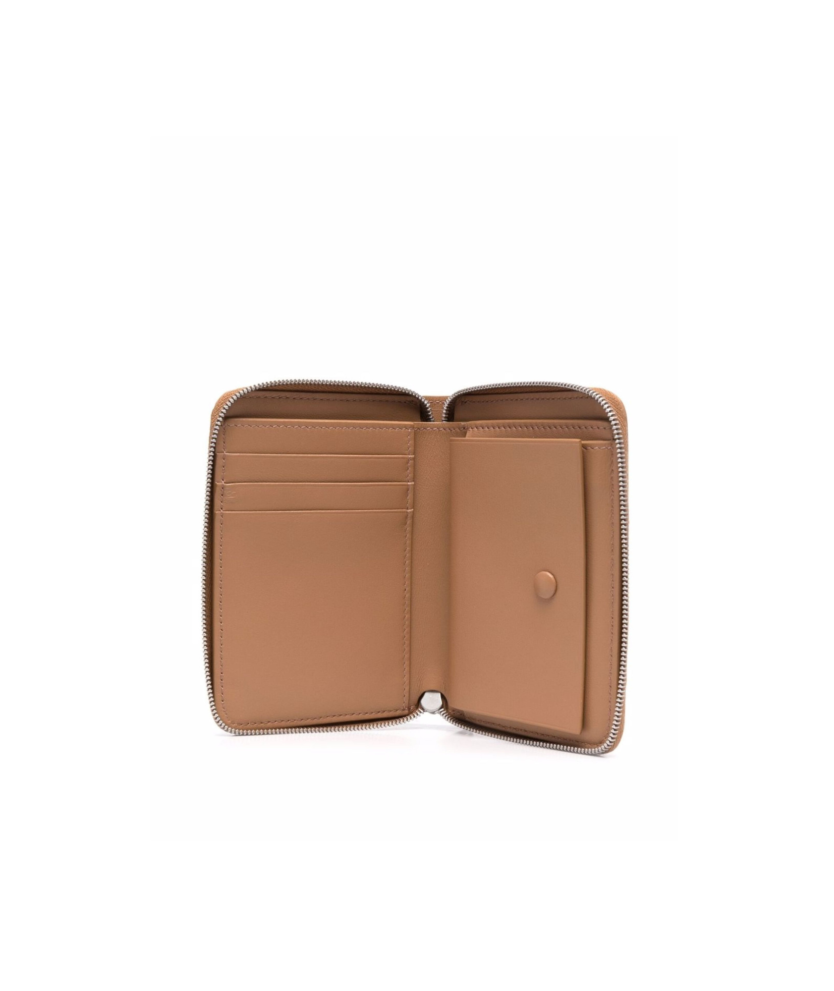 Jil Sander Zip-around Leather Wallet In Pink