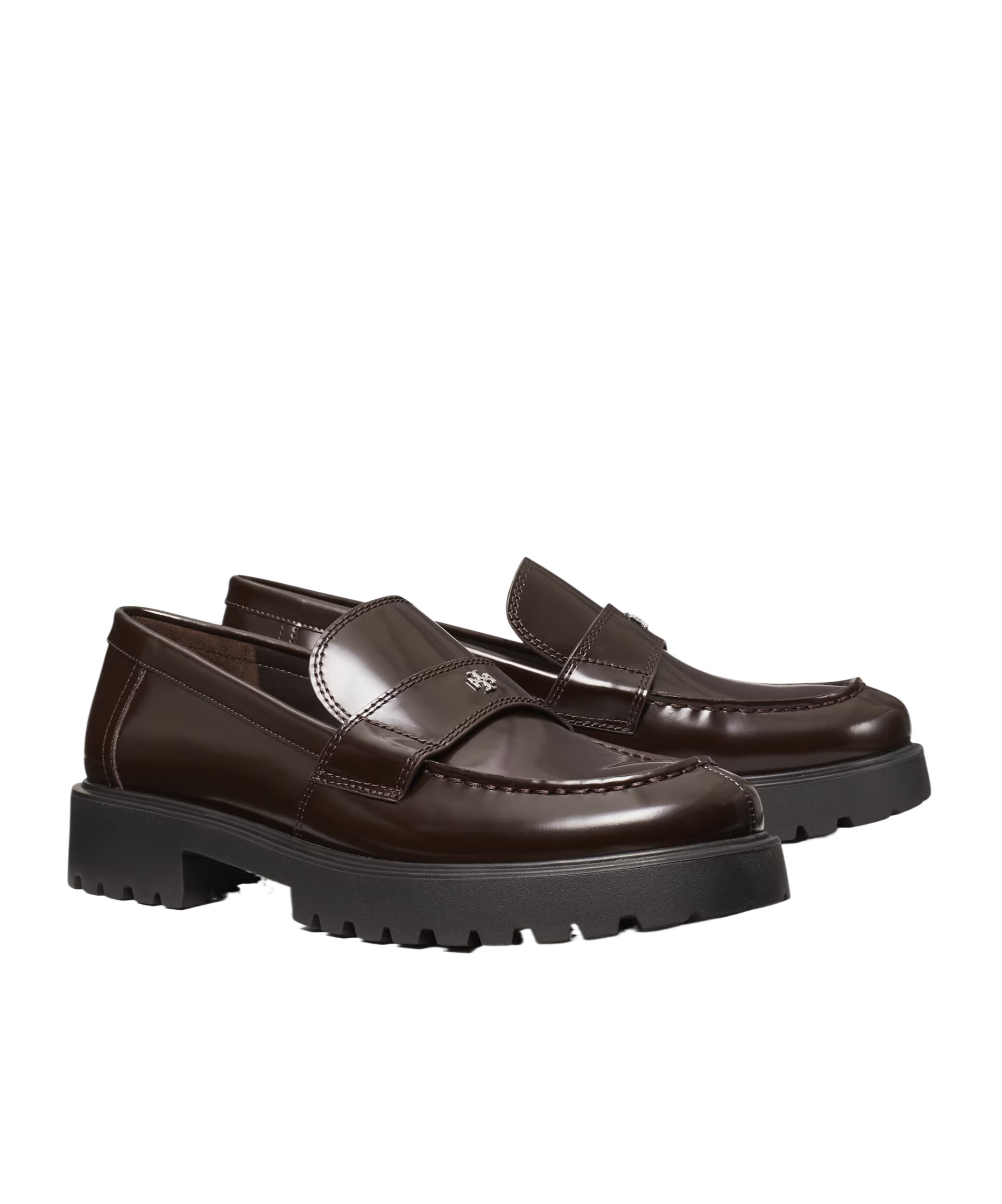 Tory Burch Penny Loafers In Brown