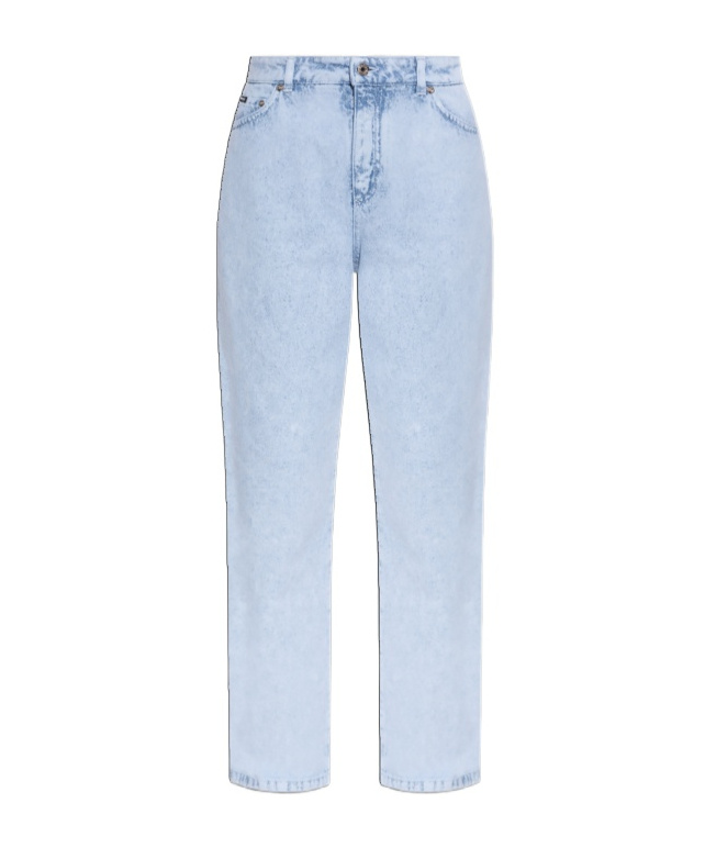 Dolce & Gabbana High-waisted Slim-legged Jeans In Blue